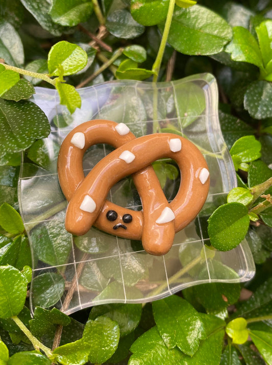 Salty Pretzel Clay Charm