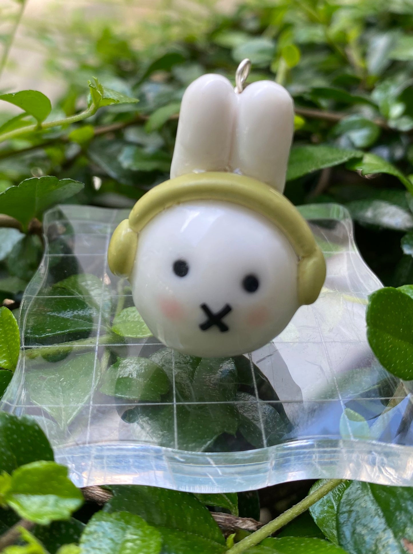 Miffy Green Headphone Clay Charm